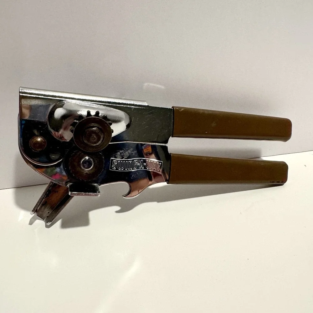 Vintage Swing-A-Way Manual Can &‎ Bottle Opener Brown Handles USA
